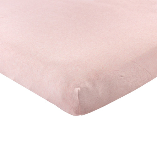 Hudson Baby Girl Fitted Crib Sheet, Heather Pink