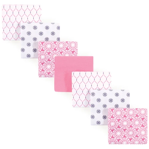 Hudson Baby Cotton Flannel Receiving Blankets Bundle, Medallion