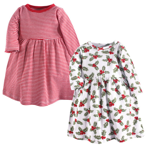 Hudson Baby Toddler Cotton Dress, 2-Pack, Holly