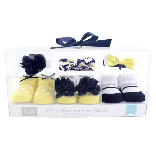 Hudson Baby Headband and Socks Giftset, Daisy