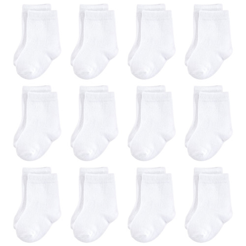 Touched By Nature Organic Basic Socks, 12-Pack, White | Baby and ...