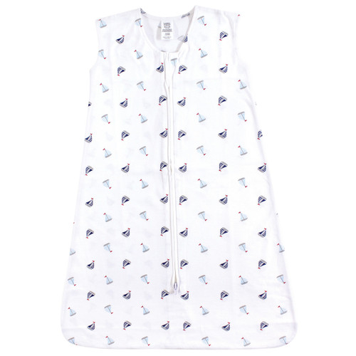 Luvable Friends Sleeveless Jersey Cotton Sleeping Bag, Sack, Blanket, Sailboats Jersey