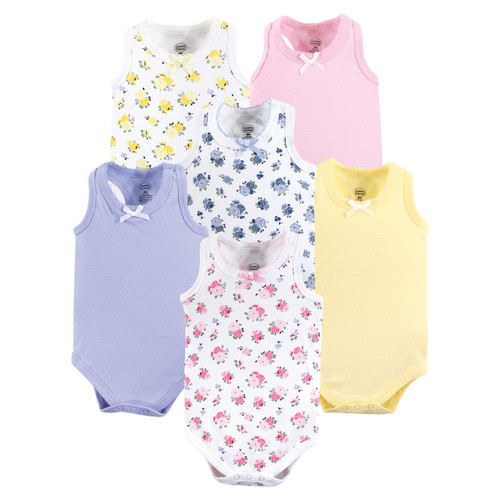 Luvable Friends Cotton Sleeveless Bodysuits, Floral