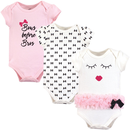 Little Treasure Cotton Bodysuits, Bows