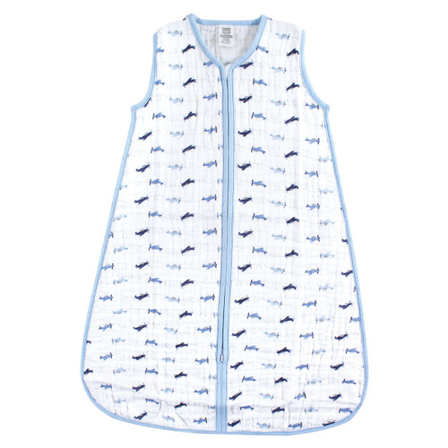 Luvable Friends Sleeveless Muslin Cotton Sleeping Bag, Sack, Blanket, Airplanes Muslin
