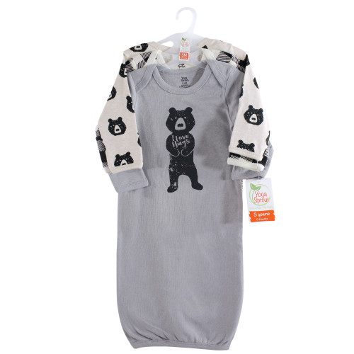 Yoga Sprout Cotton Gowns, Bear Hugs