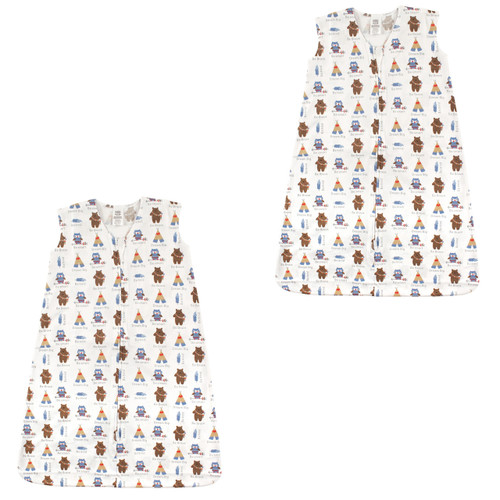 Luvable Friends Sleeveless Jersey Cotton Sleeping Bag, Sack, Blanket, Be Brave Teepee Jersey 2-Pack