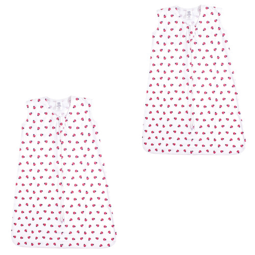 Luvable Friends Sleeveless Jersey Cotton Sleeping Bag, Sack, Blanket, Ladybug Jersey 2-Pack