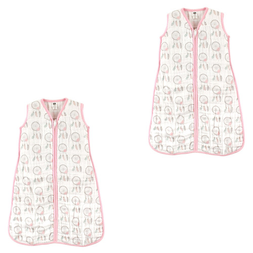 Hudson Baby Safe Sleep Wearable Muslin Sleeping Bag 2-Pack, Dream Catchers