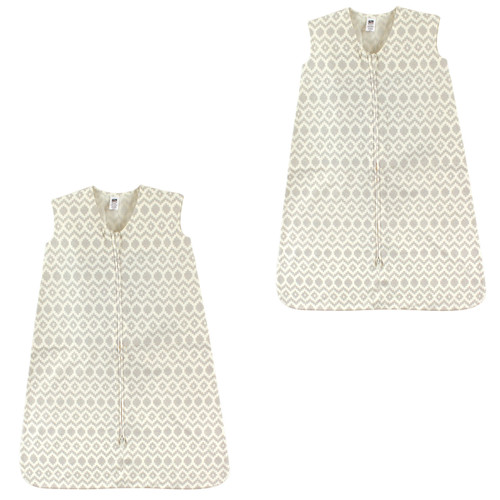Hudson Baby Cotton Sleeveless Wearable Sleeping Bag, Sack, Blanket, Aztec 2-Pack