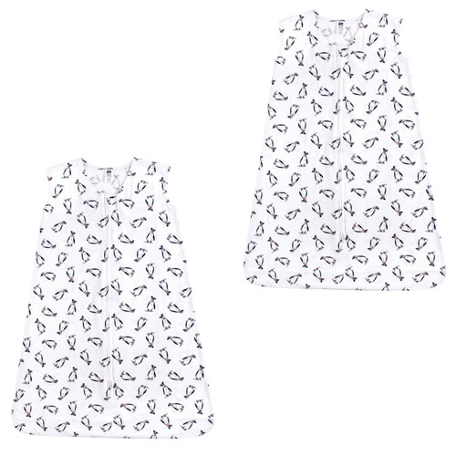 Hudson Baby Safe Sleep Wearable Jersey Sleeping Bag/Blanket 2-Pack, Penguins