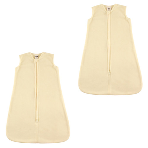 Hudson Baby Plush Sleeping Bag, Sack, Blanket, Cream Microfleece 2-Pack