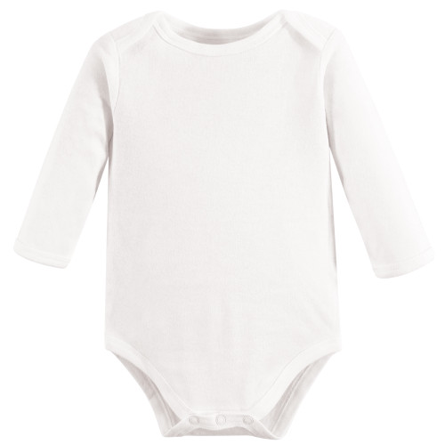 Touched by Nature Organic Cotton Long-Sleeve Bodysuits, White Long-Sleeve