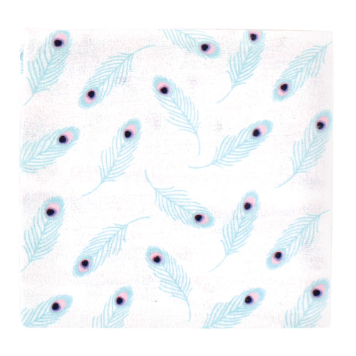 Hudson Baby Cotton Flannel Receiving Blankets Bundle, Peacock Feather