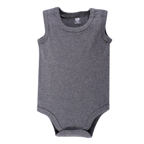 Hudson Baby Cotton Sleeveless Bodysuits, Heather Gray