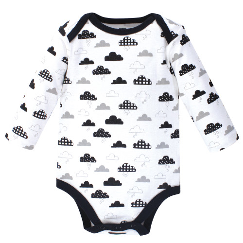 Hudson Baby Cotton Long-Sleeve Bodysuits, Moon And Back