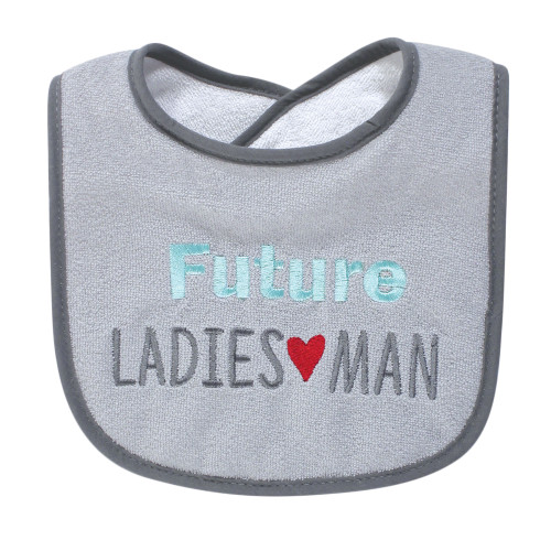 Hudson Baby Cotton Terry Drooler Bibs with Fiber Filling, Pretty Boy Swag