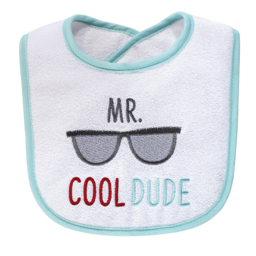 Hudson Baby Cotton Terry Drooler Bibs with Fiber Filling, Pretty Boy Swag