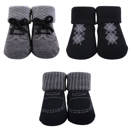 Hudson Baby Boy Socks Gift Set, 3 Piece, Gentleman