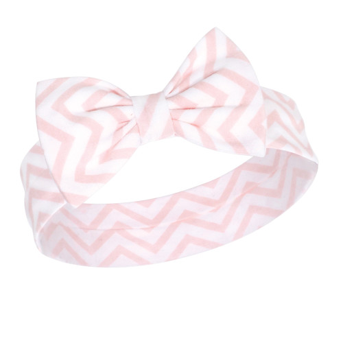 Hudson Baby Cotton Bib and Headband or Caps Set, White Bunny