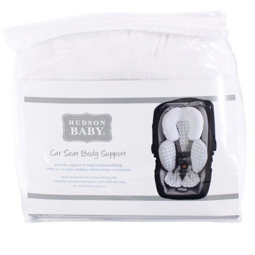Hudson Baby Car Seat Body Support Insert, Gray Gingham