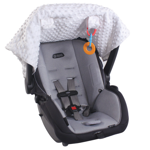 Hudson Baby Reversible Car Seat and Stroller Canopy, Gray Gingham