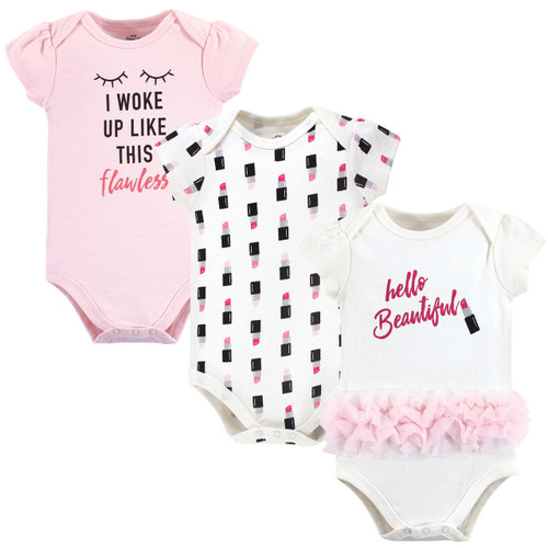 Little Treasure Cotton Bodysuits, Lipstick