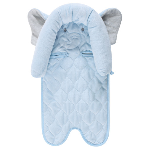Hudson Baby Car Seat Insert and Strap Covers, Blue Elephant