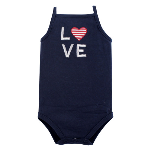 Hudson Baby Cotton Sleeveless Bodysuits, Shining Stars Stripes