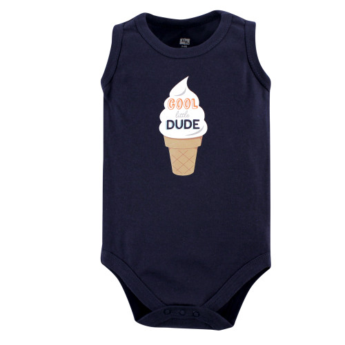 Hudson Baby Cotton Sleeveless Bodysuits, Ice Cream Truck