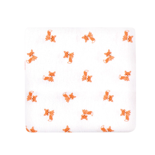 Luvable Friends Cotton Flannel Receiving Blankets, Fox 7-Pack