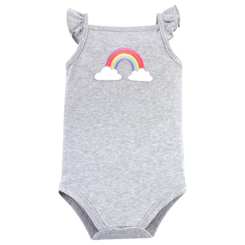 Hudson Baby Cotton Sleeveless Bodysuits, Rainbows