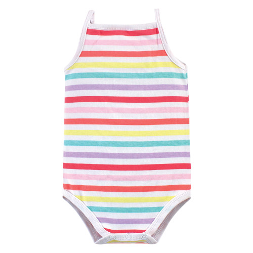 Hudson Baby Cotton Sleeveless Bodysuits, Rainbows