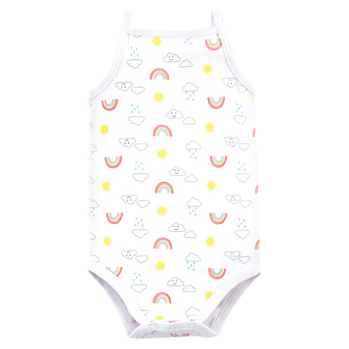 Hudson Baby Cotton Sleeveless Bodysuits, Rainbows