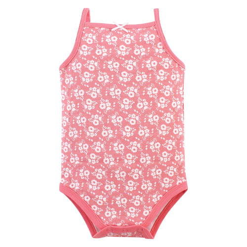 Hudson Baby Cotton Sleeveless Bodysuits, Basic Dot Floral