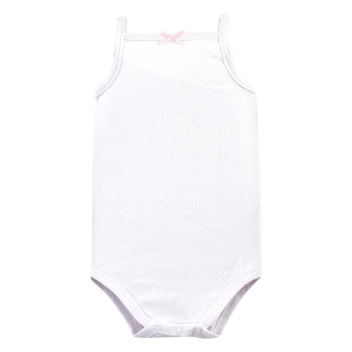 Hudson Baby Cotton Sleeveless Bodysuits, Basic Dot Floral