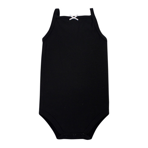 Hudson Baby Cotton Sleeveless Bodysuits, Basic Black Gold