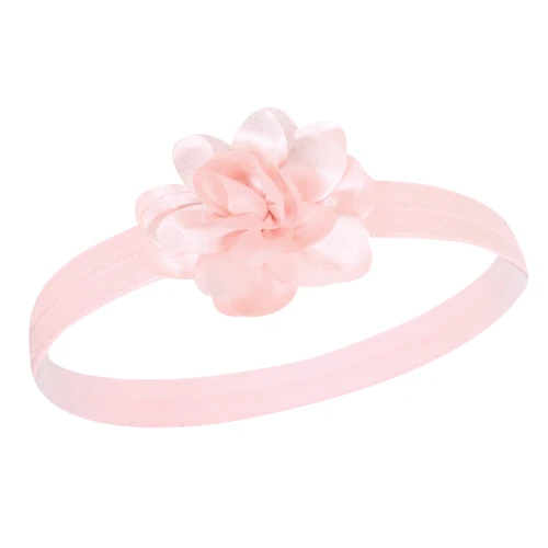Hudson Baby Cotton and Synthetic Headbands, Satin Pink Black