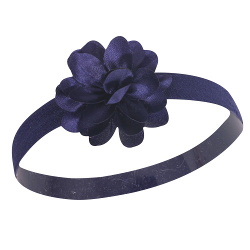 Hudson Baby Cotton and Synthetic Headbands, Satin Pink Black