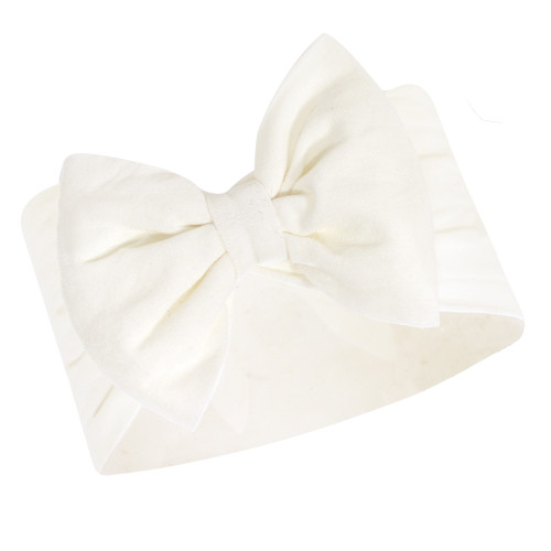 Hudson Baby Cotton and Synthetic Headbands, Cream