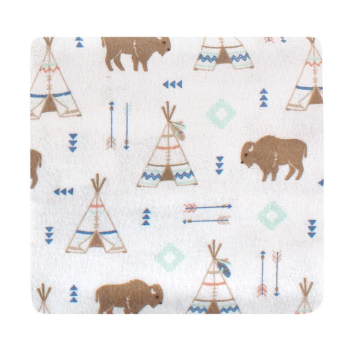 Hudson Baby Cotton Flannel Receiving Blankets Bundle, Teepee