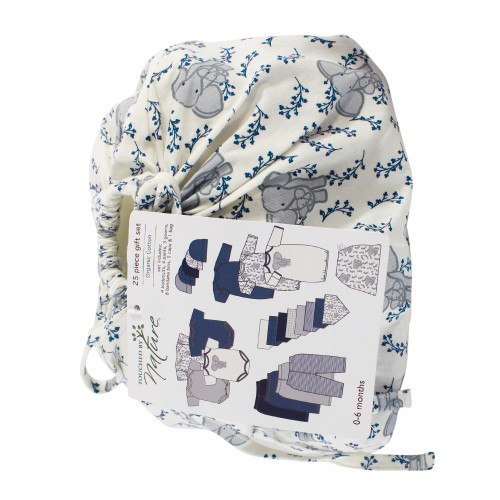 Touched by Nature Organic Cotton Layette Set and Giftset, Elephant