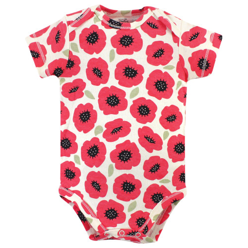 Touched by Nature Organic Cotton Bodysuits, Poppy