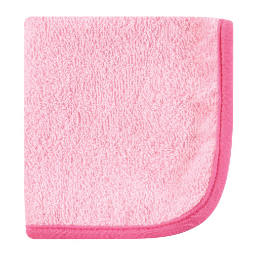 Luvable Friends Cotton Hooded Towel and Washcloth, Floral