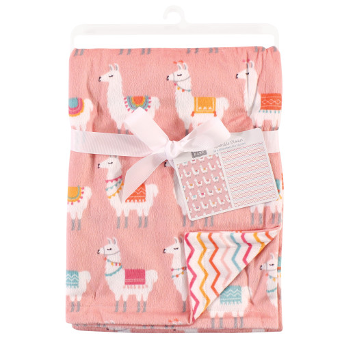 Hudson Baby Plush Mink Blanket, Llama
