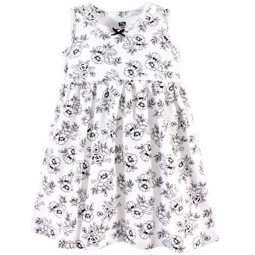 Hudson Baby Cotton Dress, Cardigan and Shoe Set, Toile