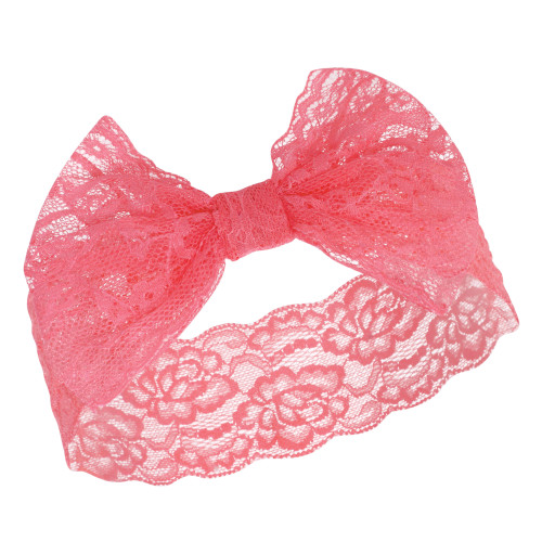 Hudson Baby Cotton and Synthetic Headbands, Pink Coral