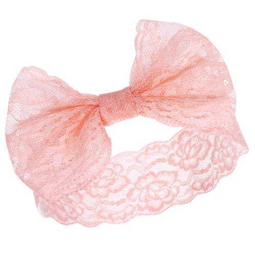 Hudson Baby Cotton and Synthetic Headbands, Pink Coral