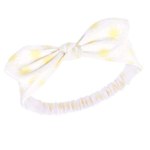 Hudson Baby Cotton and Synthetic Headbands, Yellow Daisy