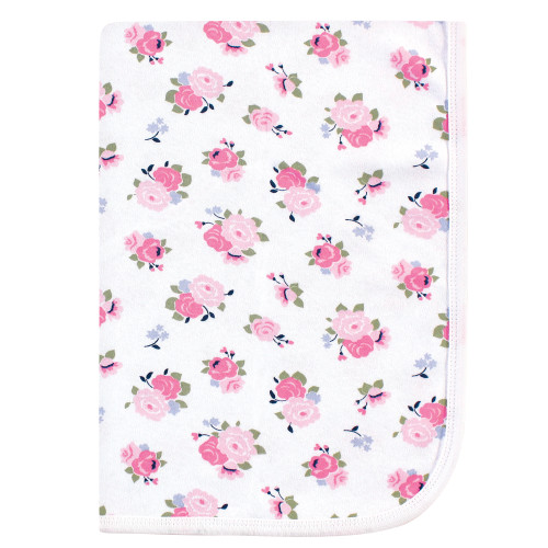 Luvable Friends Cotton Swaddle Blanket, Floral